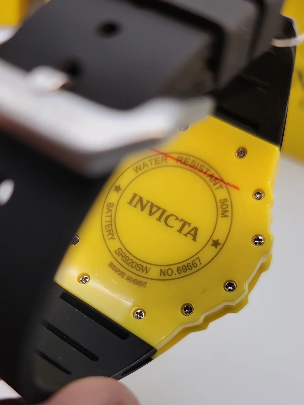 Invicta Racing Black Yellow 69667 Chronograph Men's 44.5mm Vaulthan Watch Unisex